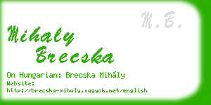 mihaly brecska business card