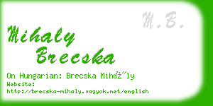 mihaly brecska business card